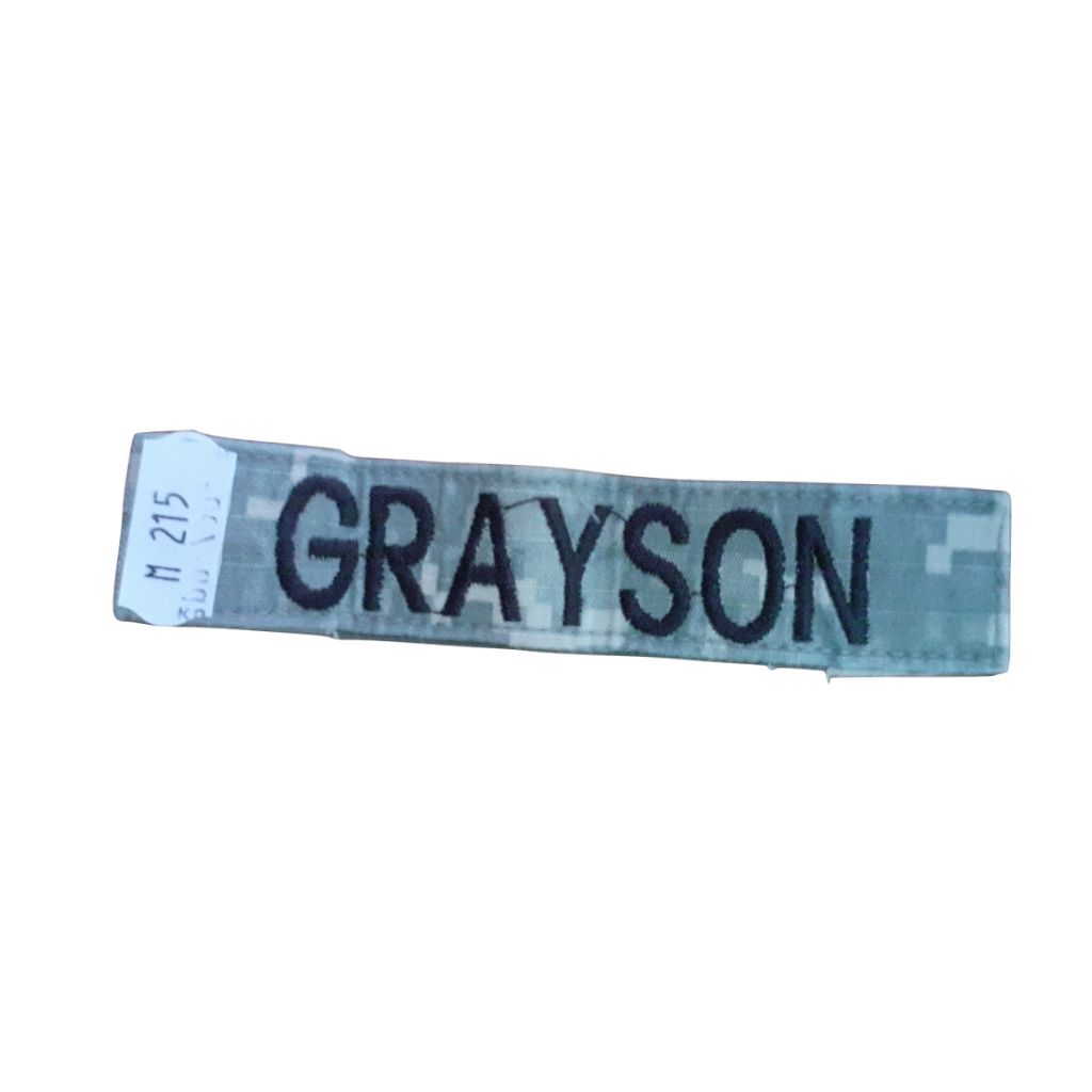 Patch Nume - Velcro - ACU - GRAYSON