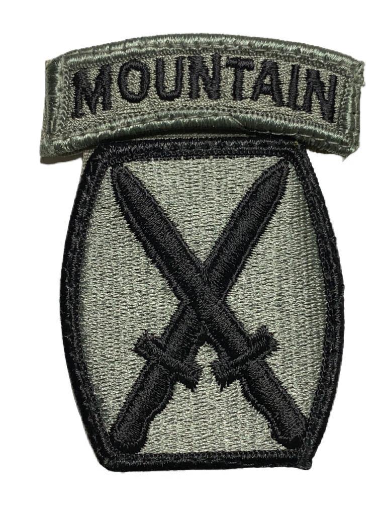 U.S. Army Patch - 10th Mountain Division Combat Service Identification - Surplus Militar